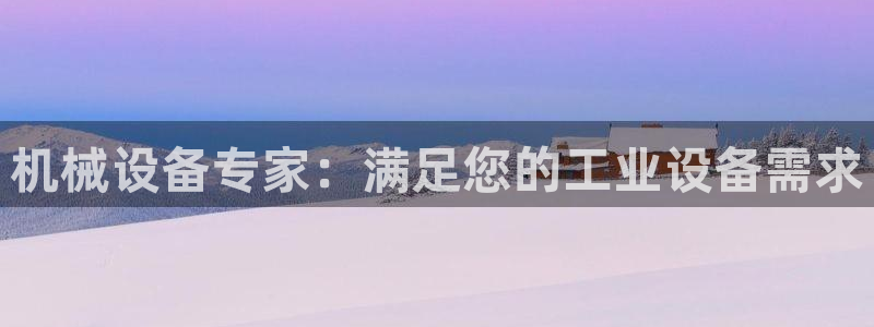 杏盛官网登录：机械设备专家：满足您的工业